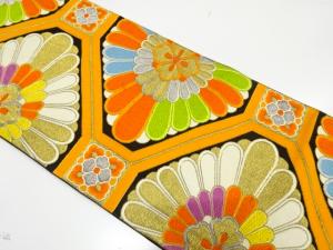 アンティーク　花蜀江模様織り出し袋帯（着用可）